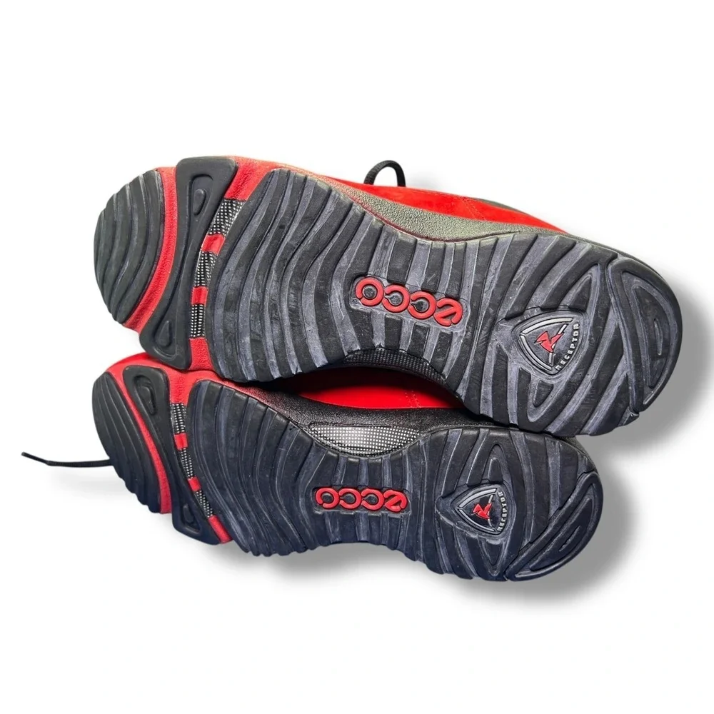ECCO Receptor Sneakers Women's 6.5 US Red Black Trail Walking Shoes 38L Comfort